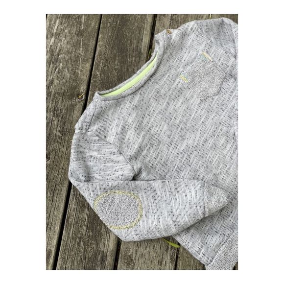 Mango Toddler Sweater Scoop Neck Elbow Patch Sz 2/3 - Picture 2 of 6